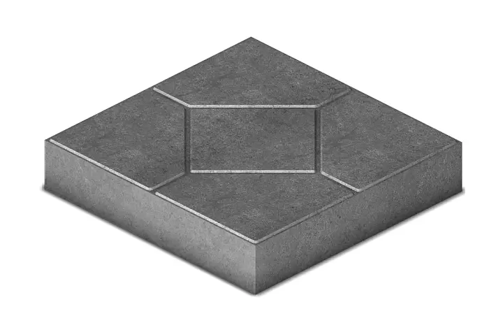 Тротуарная плитка BETONGARANT квадрат-ромб серый 300*300*60 купить в "Строй-Ресурсе"